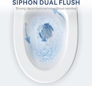 Meilleure vente d'Amérique du Nord Siphon ergonomique une pièce entièrement à jupe Toilette <span class=keywords><strong>de</strong></span> salle <span class=keywords><strong>de</strong></span> bain Vente à chaud - Product Image 5