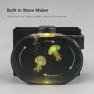 Acuario de escritorio para medusas con luz LED de 16 colores, generador de olas integrado, filtro seco/húmedo, pecera pequeña - Product Image 5