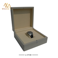 Boîte de rangement pour montres en cuir de luxe Webest, grise, boîtes personnalisées pour montres