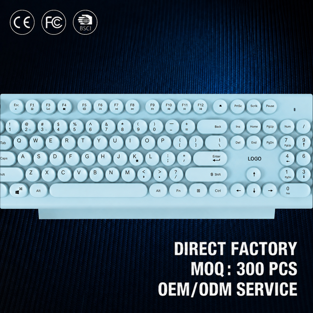 Wholesale Capacitive Wired Full Size 105-Key Anti-Ghosting Multimedia Numeric Keys USB 2.0 Desktop Keyboard