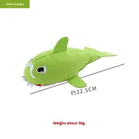 Dessin animé écologique en peluche requin famille cataire chat jouet Durable mâcher dents nettoyage