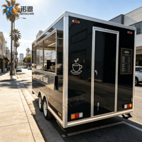 Remorque bar mobile, camion de café, remorque boulangerie, kiosque alimentaire mobile, chariots de vente de nourriture pour services commerciaux
