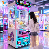 Joy2fun Distributeurs automatiques de jouets en peluche personnalisés à monnayeur, en plastique et métal, avec fonction grue à pinces et jeu d'arcade