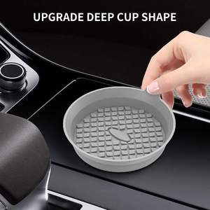 Silicone <b>Car</b> Cup Coaster Universal Automotive Waterproof Non Slip Holders for <b>Car</b> Drinks Mat - Product Image 5
