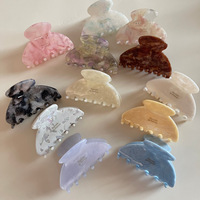 Pince à cheveux en acétate UME personnalisée, petite, durable, écologique, au design sophistiqué en forme d'éventail, idéale pour les coiffures mi-hautes des filles