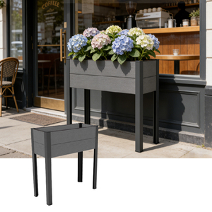 Bac à plantes surélevé moderne en WPC pour l'extérieur, durable, écologique, en bois, pour légumes, vente en gros - Product Image 2