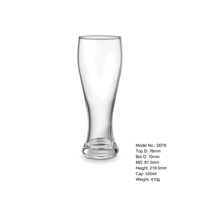Verre à bière surdimensionné de 550 ml pour de gros goulées, silhouette élégante, idéal pour les bars haut de gamme, les hôtels et la dégustation de bières artisanales
