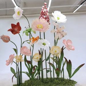 Combinaison de fleurs personnalisées tulipes narcisse pavot pivoine fleurs artificielles géantes pour vitrine d'entreprise décoration de mariage - Product Image 2