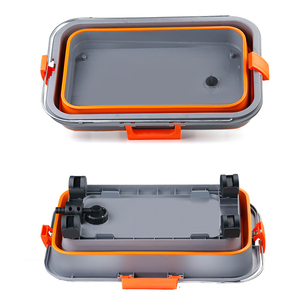 Contenitore Pieghevole Portatile in Pelle <span class=keywords><strong>per</strong></span> Lavaggio <span class=keywords><strong>Auto</strong></span>, Campeggio e Pesca, con Microfibra <span class=keywords><strong>per</strong></span> Pulizia Ruote - Product Image 1