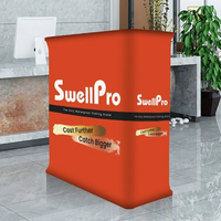 Table promotionnelle pliable avec éclairage publicitaire, comptoir d'exposition portable personnalisé pour événements