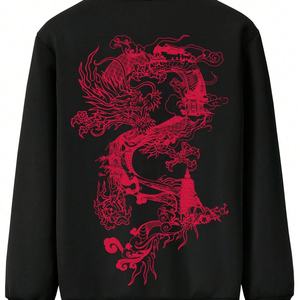 Servicio OEM, Chaqueta Bomber Personalizada con Estampado de Calavera en Relieve, Cuello Alto, Transpirable, Estilo Urbano, Resistente al Viento, con Cierre - Product Image 3