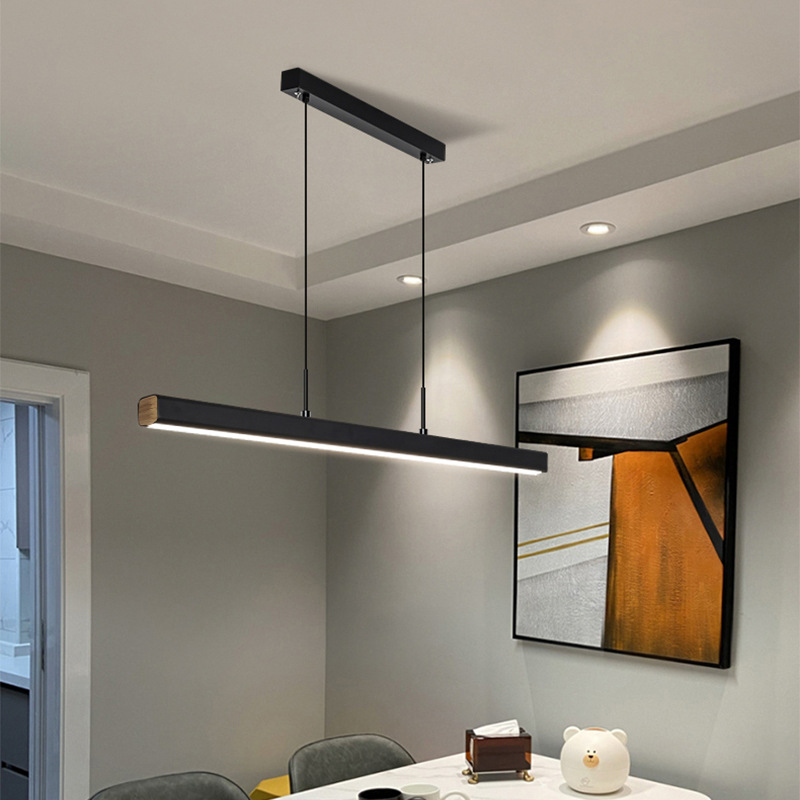 Modern Long Linear Chandelier Line Pendant Light Hanging Dinning led Pendant Lighting for Kitchen