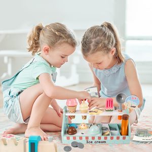 Accessoire de camionnette à crème glacée en bois pour enfants de 3 ans et plus Accessoires de <span class=keywords><strong>cuisine</strong></span> préscolaire Jouet de jeu de rô<span class=keywords><strong>le</strong></span> - Product Image 3
