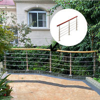 Rampe d'escalier moderne en acier inoxydable 304 et PVC avec design minimaliste pour usage intérieur
