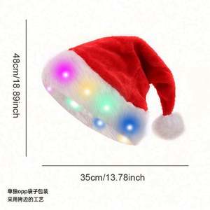 Gorros de Santa Claus al por Mayor, Cálidos, de Terciopelo, Negros, Azules, Rojos, Verdes, para Verano e Invierno, Personalizados con Logotipo Bordado e Impresión de Pompones - Product Image 3