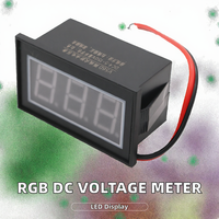 HYT V27 Merah Hijau Biru Dua-Kabel DC 4.5V-30V 0.56-Inci Voltmeter Digital Layar LED Akurasi 0.1% Arus DC Fase Tunggal