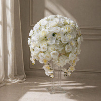 Boule de fleurs artificielles Phalaenopsis Rose, centre de table de mariage de style occidental, décoration de salle d'exposition, pour demande en mariage, et pour allée centrale