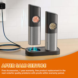 Molinos de Sal y <span class=keywords><strong>Pimienta</strong></span> Manuales Modernos de Plástico Negro Redondeado y Vidrio, los Mejores del 2024 - Product Image 5