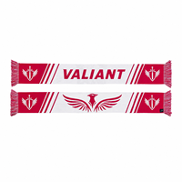 Maßgeschneiderter Jacquard-Strickschal für Fußballfans mit Teamlogo, Sport-Fanschal für den Winter
