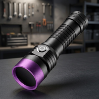 Senter UV 365nm Mini Aluminium Alloy Black Light USB Dapat Diisi Ulang Tahan Air Genggam untuk Inspeksi Forensik NDT