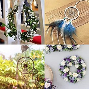 Anelli <span class=keywords><strong>Acchiappasogni</strong></span> Cerchi in Metallo Dorato per Artigianato e Creazioni Macramè - Product Image 6