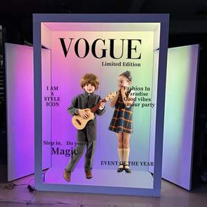 2025 Nhà Máy Miễn Phí Tùy Chỉnh Logo Vogue Tạp Chí <span class=keywords><strong>Backdrop</strong></span> Với Phần Mềm Cho Phần Neon Photo Booth Hộp - Product Image 6