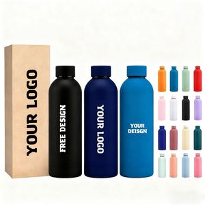 Gobelet isotherme en acier inoxydable à double paroi avec logo personnalisé WSY2045, 500 ml, bouteille d'eau, gourde - Product Image 1