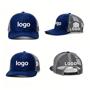 Gorra de Béisbol de 6 Paneles con Parche de Cuero Bordado Personalizado, Gorras Trucker, Gorras Richardson de Malla Personalizadas 112 - Product Image 1