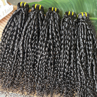 Bundles de cheveux brésiliens Pixie Curl Bundles de cheveux brésiliens haut de gamme 12A Grade Double Drawn Virgin Cuticule alignée Couleur naturelle Bundles de cheveux Pixie Curl