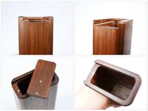 Boîte de rangement pour accessoires de fumage en bois pour adultes avec finition en bois naturel, couvercle sécurisé et intérieur organisé pour la maison ou les voyages - Product Image 5