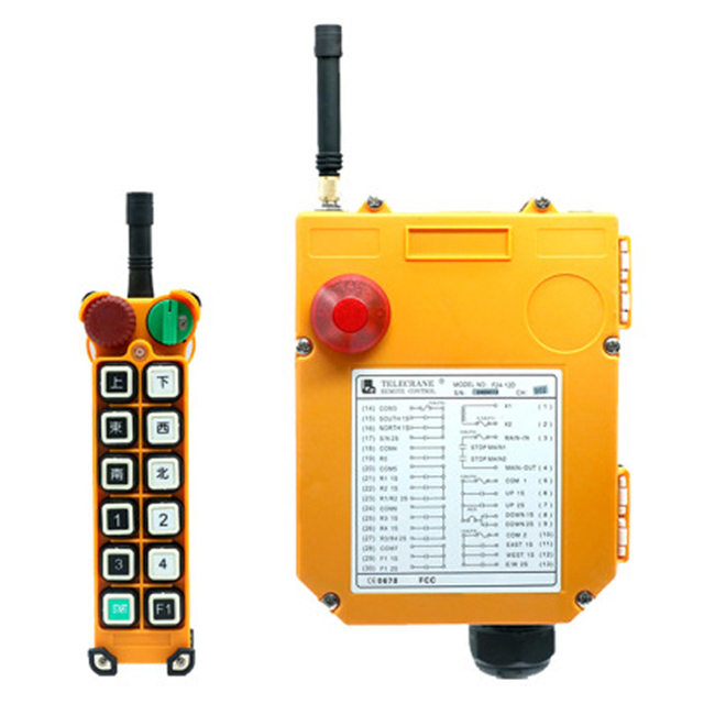 Convenient F24 Series Industrial Crane Radio Remote Control 8 Button Wireless Remote Controller
