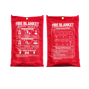 Couverture <span class=keywords><strong>d</strong></span>'urgence ignifuge résistante à la chaleur certifiée CE EN 1869 100% fibre de verre 4x4 pieds blanche pour usage domestique - Product Image 3