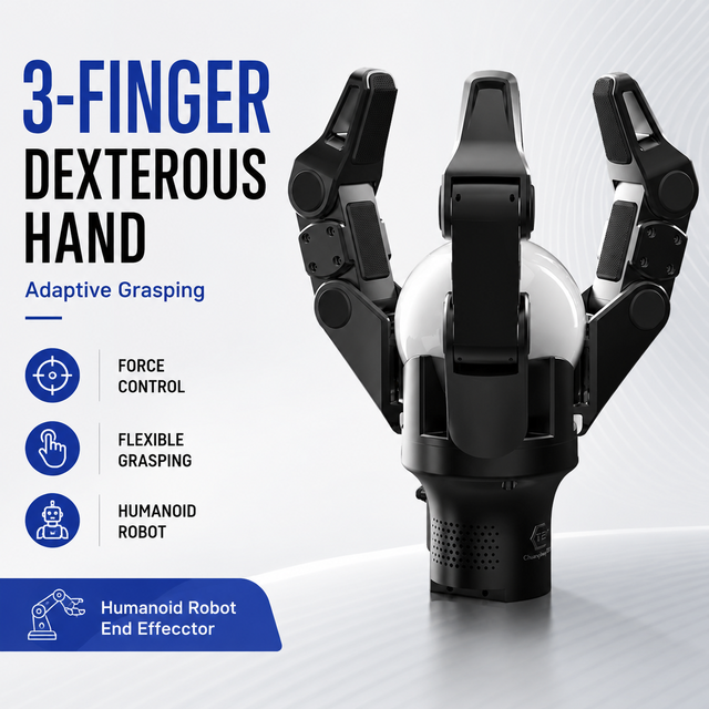 CTDH3F140 Three Finger Electric Gripper Large Stroke Adaptive Robot Hand for Cobots and Humanoid Robot End Effectors