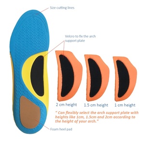 Nouvelles semelles orthopédiques modulaires à autocollant magique, avec soutien de la voûte <span class=keywords><strong>plantaire</strong></span> (basse, moyenne, haute) et insert amovible pour pieds plats - Product Image 6