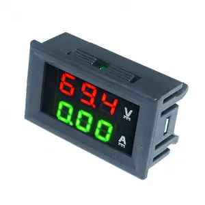 Màu Xanh lá cây màu đỏ 100V 10A Vôn kế Ampe kế LED kép kỹ thuật số Volt Amp Meter anzeige DC