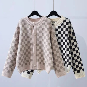 Phụ Nữ Của Gấu Mô Hình Thêu Sọc Hàng Đầu Áo Len Mùa Xuân Và Mùa Thu Duy Nhất Ngực Dệt Kim Cardigan Dệt Kim Áo Len Quần Áo - Product Image 6