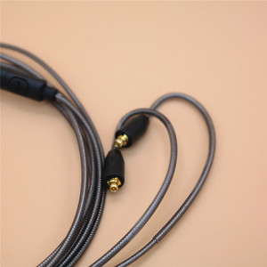 Cable de auriculares en línea de tres botones, 120 cm, color gris titanio, hilo de aluminio, núcleo de cobre y nailon, cable de audio DIY para audiófilos - Product Image 3