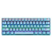 Nouveau design TWOLF clavier de jeu mécanique petite taille 61 touches run-horse lumière RGB clavier mécanique panneau métallique pour PC portable
