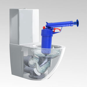 Déboucheur de toilette à haute pression Déboucheur de vidange d'air Outil de plomberie Plongeurs de tuyau pour piston de toilette de salle de bain - Product Image 2