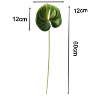 Bunga Anthurium Buatan Real Touch Tahan UV Ramah Lingkungan Dekorasi Buatan Tangan untuk Pernikahan Paskah Natal