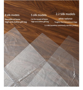 Sacs cache-poussière pour vêtements habillés en PVC avec impression de logo personnalisé bon marché sac de costume transparent <span class=keywords><strong>housse</strong></span> de vêtement en <span class=keywords><strong>plastique</strong></span> PE imperméable pour vêtements - Product Image 3