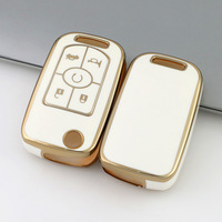 Coque de clé intelligente en TPU ultra-brillant WZ pour Buick Excelle E11J 06-08, avec bord doré, vente en gros