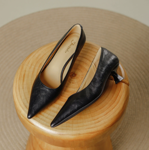 UP-6352r 4 da donna da 6cm <span class=keywords><strong>tacchi</strong></span> a spillo <span class=keywords><strong>bassi</strong></span> décolleté <span class=keywords><strong>eleganti</strong></span> scarpe da lavoro a punta da donna in microfibra per ufficio nuziale - Product Image 5