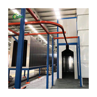Ligne de revêtement en poudre entièrement automatisée avec système de tunnel de pulvérisation de prétraitement Machine de galvanisation manuelle pour support en aluminium
