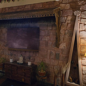 Arquitectura de resort de piedra arenisca de calidad exportación, diseño de elevación exterior de piedra tallada a mano para hostelería premium. - Product Image 1