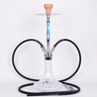 Offre Spéciale narguilé en alliage d'aluminium de conception unique Nouveau narguilé avec plusieurs tuyaux Briquets Shisha trois couleurs et pour fumer
