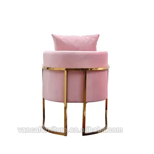 Fauteuil en velours rose, mobilier de salon de luxe moderne, haute qualité, pour hôtel