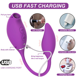 Vibromasseur rose Jouets à sucer clitoridien avec godemichet vibrant Clit Sucker 2 en 1 Stimulateur de points G Sex Toys pour femmes Couples - Product Image 3