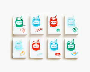 Mahjong américain <span class=keywords><strong>en</strong></span> acrylique monocouche blanc pur, édition Santa Monica The Cheeky Line, personnalisé pour les réunions festives - Product Image 5