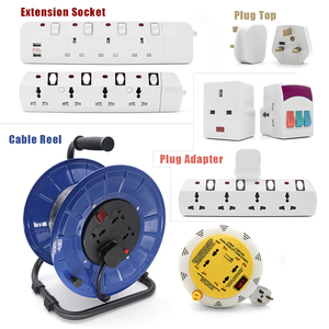 Prise multiple électrique des Émirats arabes unis avec certificat ECAS <span class=keywords><strong>ESMA</strong></span>, câble de 3 m, 3 ou 4 prises AC, 10 A - Product Image 4